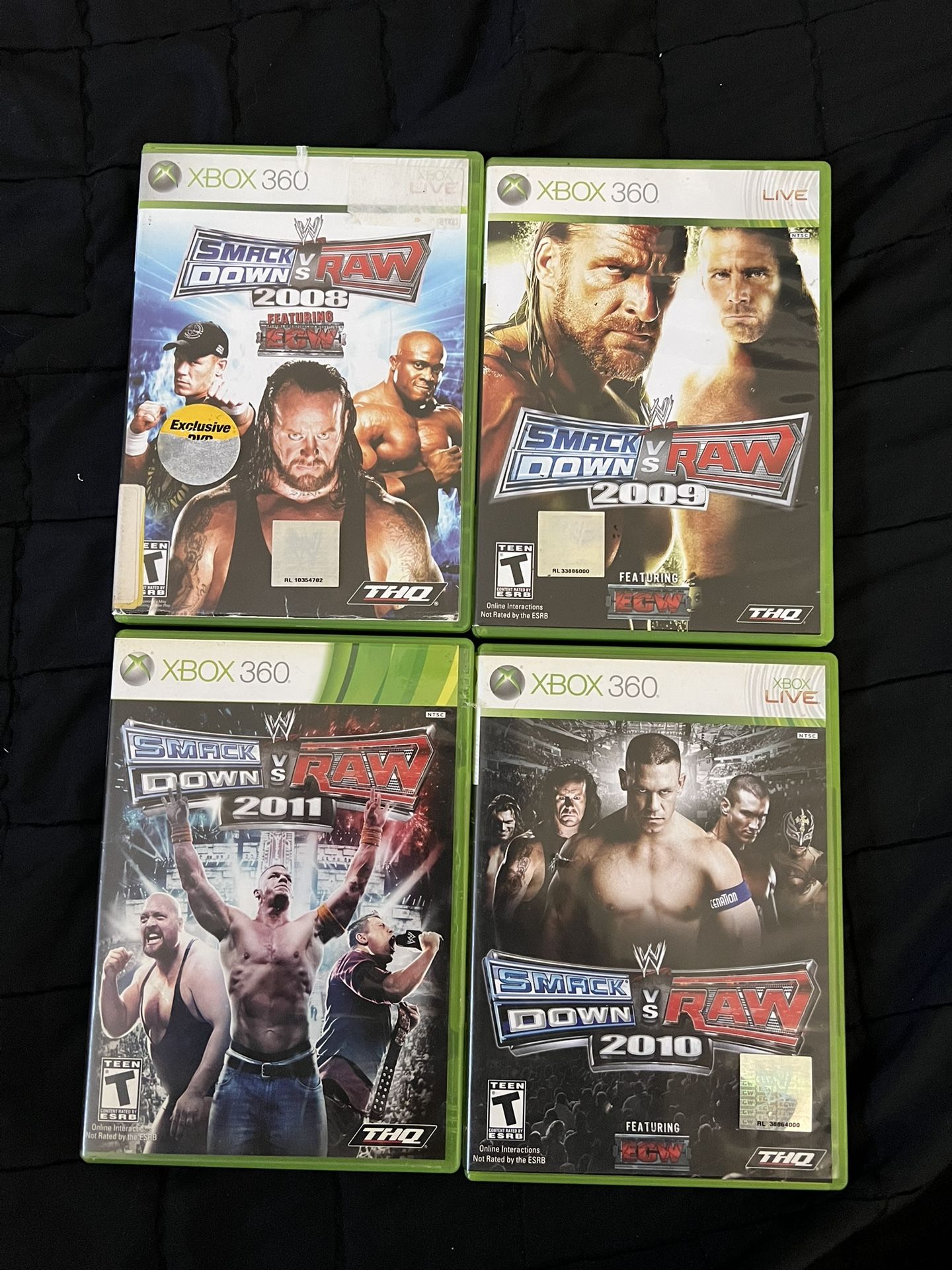 WWE SVR Xbox 360 Lot