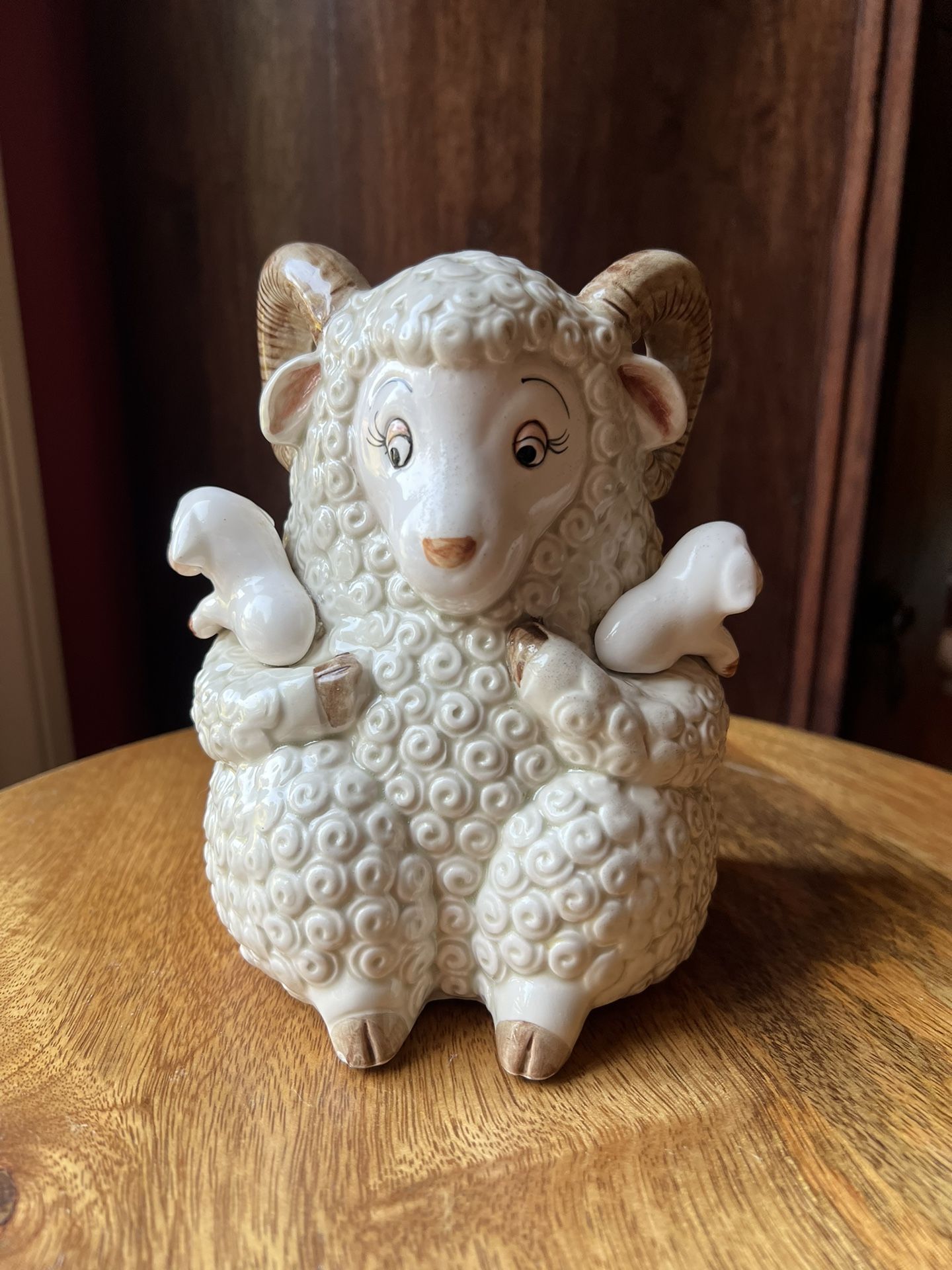 Vintage Porcelain Mama Ram