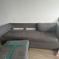 Grey Sleeper Sectional Couch