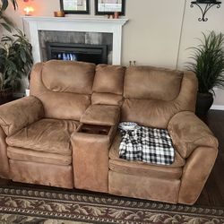 Dual Reclining Sofa Set – Couch, Loveseat + Bonus Recliner