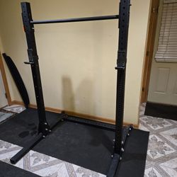 Rogue Fitness Monster Lite Squat Stand With Pull-up Bar And Wheel Kit