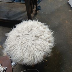Comfortable Stool With Fur Great Fur Sitting On And Applying Makeup 