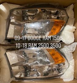 LA Zona Auto Parts 2009 to 2017 Dodge Ram OE STYLE Ram Headlights Luces Micas Calaveras Cromadas
