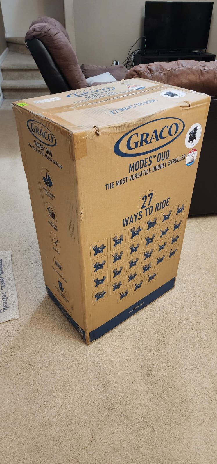 Graco Modes Duo Double Stroller | 27 Riding Options for 2 Kids, Basin *New*