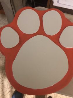 Large Concrete Paw Print Stepping Stone   New 