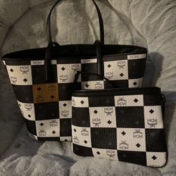 Authentic MCM Medium Check Tote  150th Anniversary Exclusive