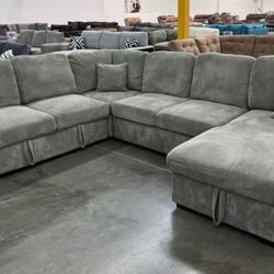 New Sleeper Sectional Couch With Storage / Free Delivery 
