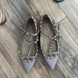 Valentino Stud Flats Size 38 Authentic 