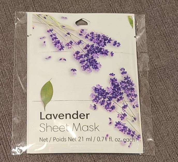 Lavender Sheet Mask For Face...set of 3