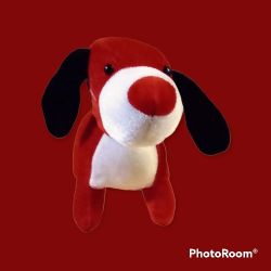 Plush Peek A Boo Red Dog