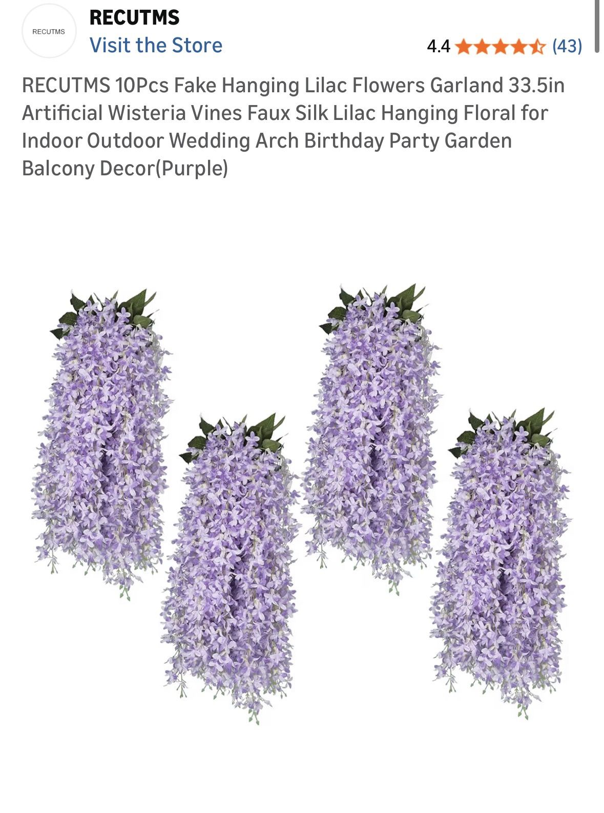 Purple Artificial Flowers
