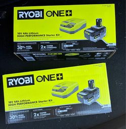 RYOBI 18V ONE+ 4Ah High Performance Starter Kits (New in Box)