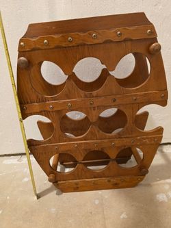Wooden Barrel-Style Wine Rack