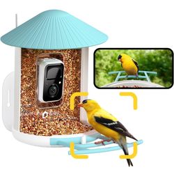 NETVUE by Birdfy AI Smart Bird Feeder with Camera, AI Auto Capture Each Bird Come & Identify 6000+ Bird Species, Cloud Store Bird Videos & Birdwatchin
