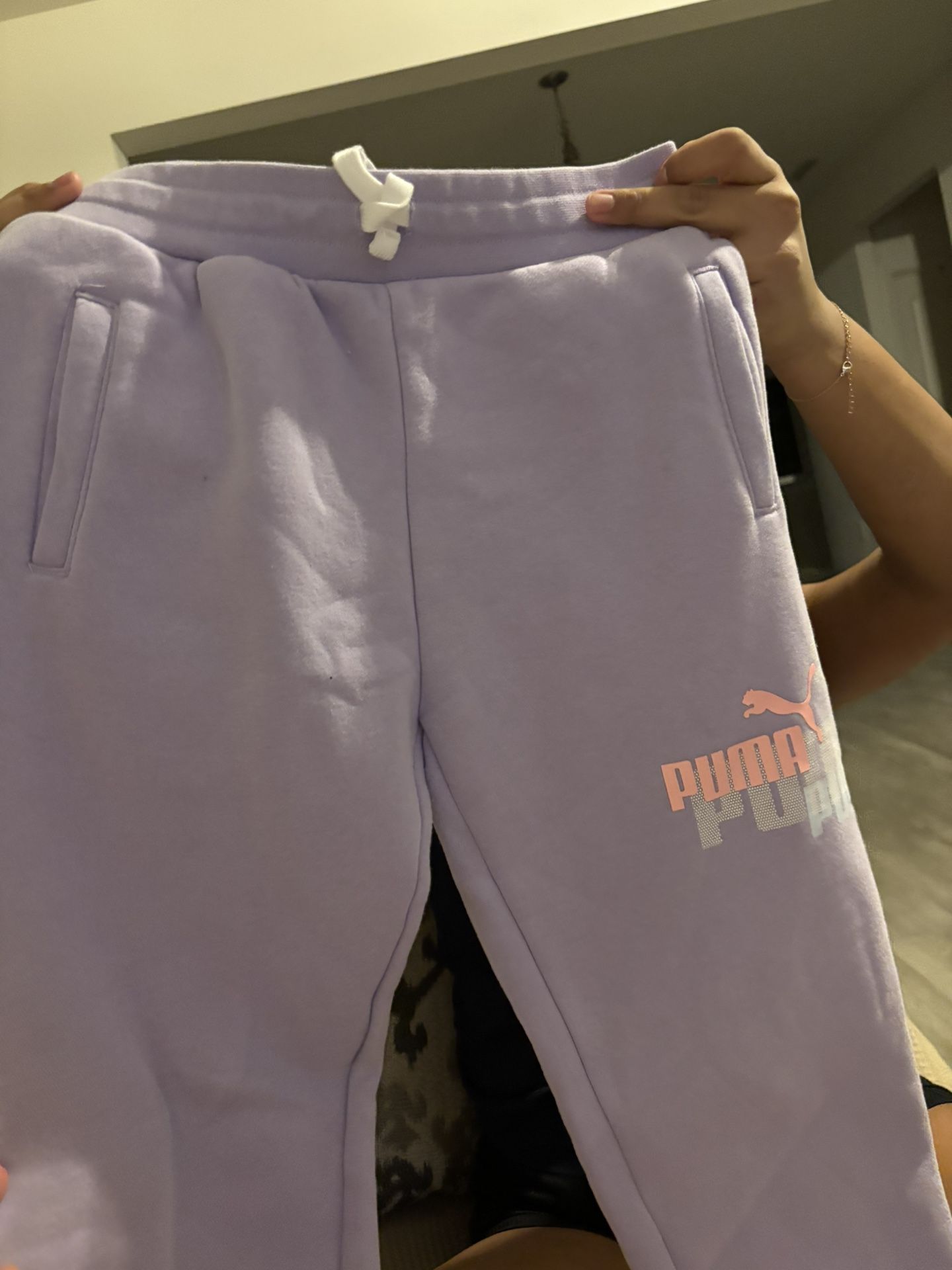 Purple Puma Sweats - Size L (14-16) - $8