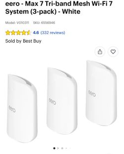 Eero 7 3 pack BRAND NEW