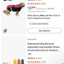 dog rain coat with harness hole