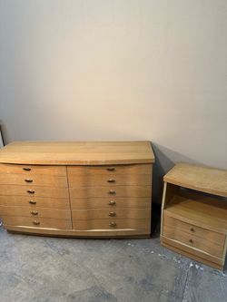 Blonde Dresser and Nightstand