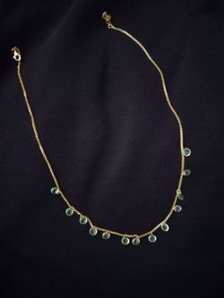 Gold over sterling silver peridot necklace
