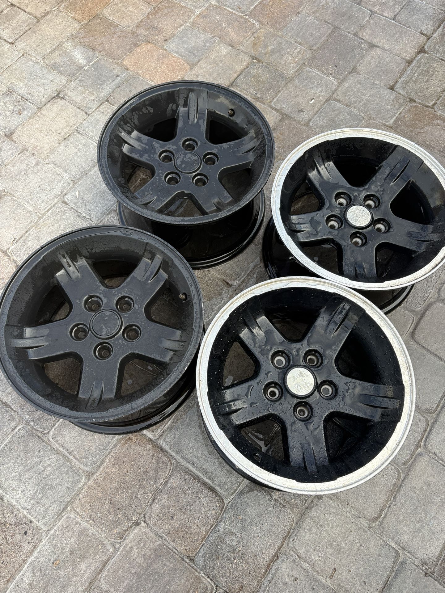 Ford Explorer Rim Bolt Pattern 4 Black 15x8 Rims – 5x4.5 Bolt Pattern – Jeep XJ / Ford Ranger ...