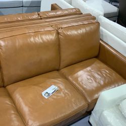 West Park Leather Sofa 1 Piece