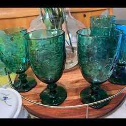 Copas Con Pedestal Fantasia Color Verde De Princes House 