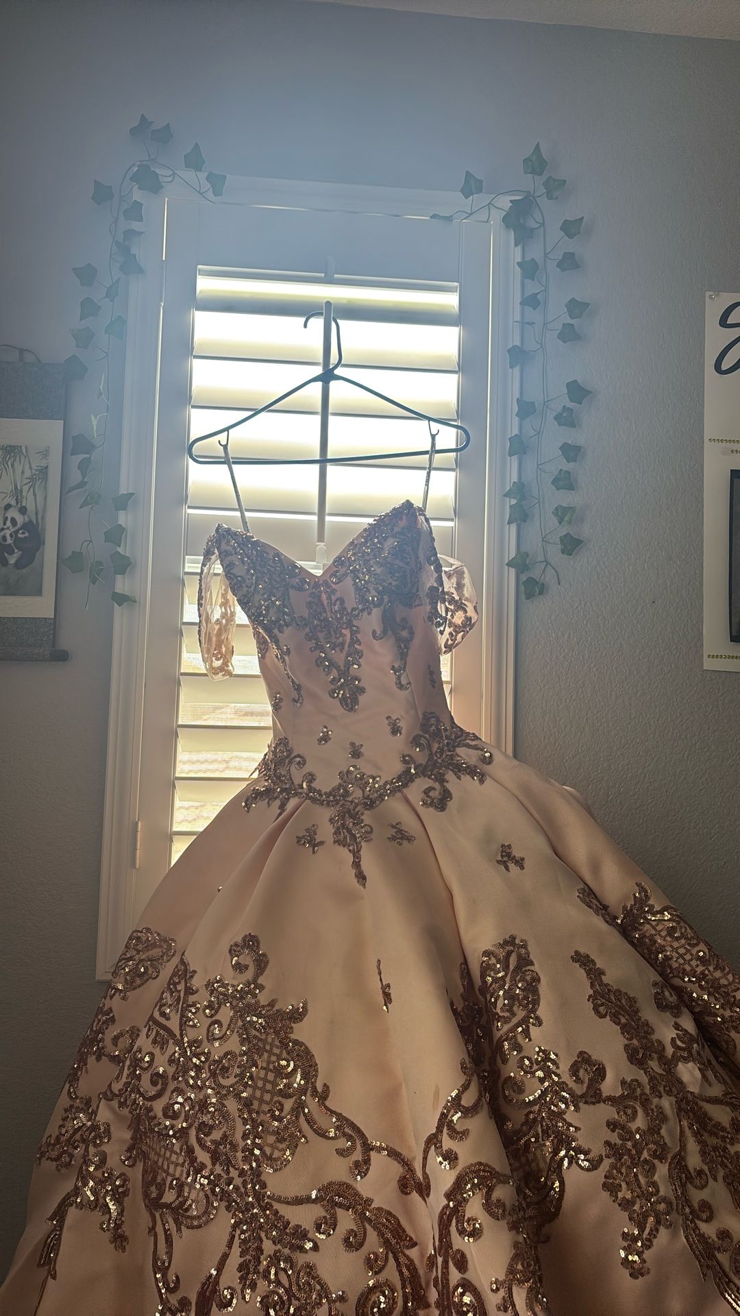 Rose Gold QuinceaƱera Dress