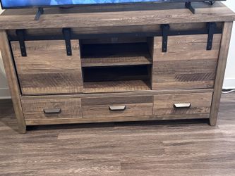 60-Inch Rustic TV Stand with Sliding Barn Doors-LOCAL PICKUP ONLY