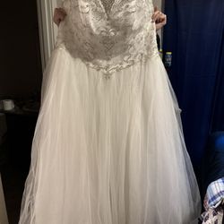 Wedding Dress And Vail