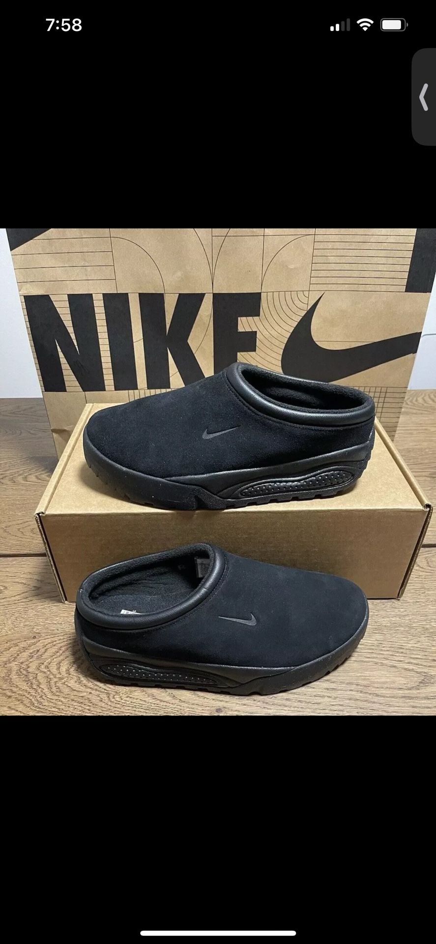 Nike ACG Rufus Triple Black Clogs Casual Slides MENS Size 10 Shoes Sandal
