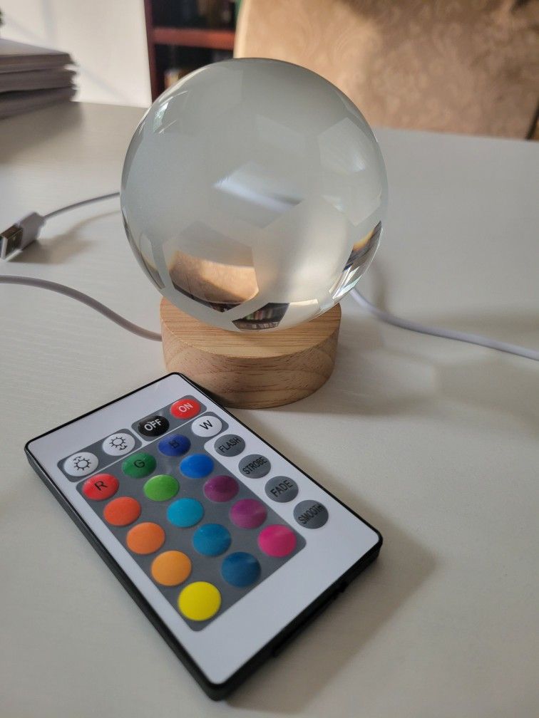 Crystal Soccer Ball Nightlight 