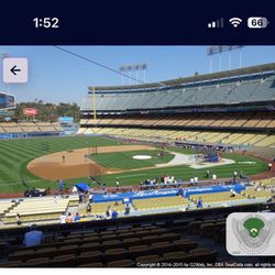 2 Los Angeles Dodgers vs. Braves Tickets (5/3/24) Loge Infield 137, Row S, seats 3-4