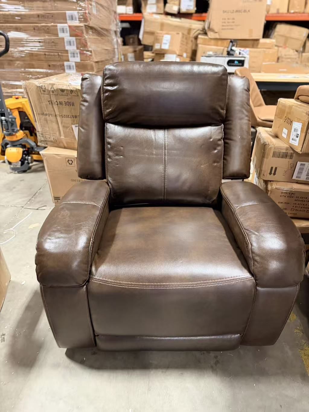 Watson & Whitely Genuine Leather Power Recliner Chairs brown $440