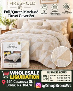 Threshold Full/Queen Matelassé Duvet Cover Set
