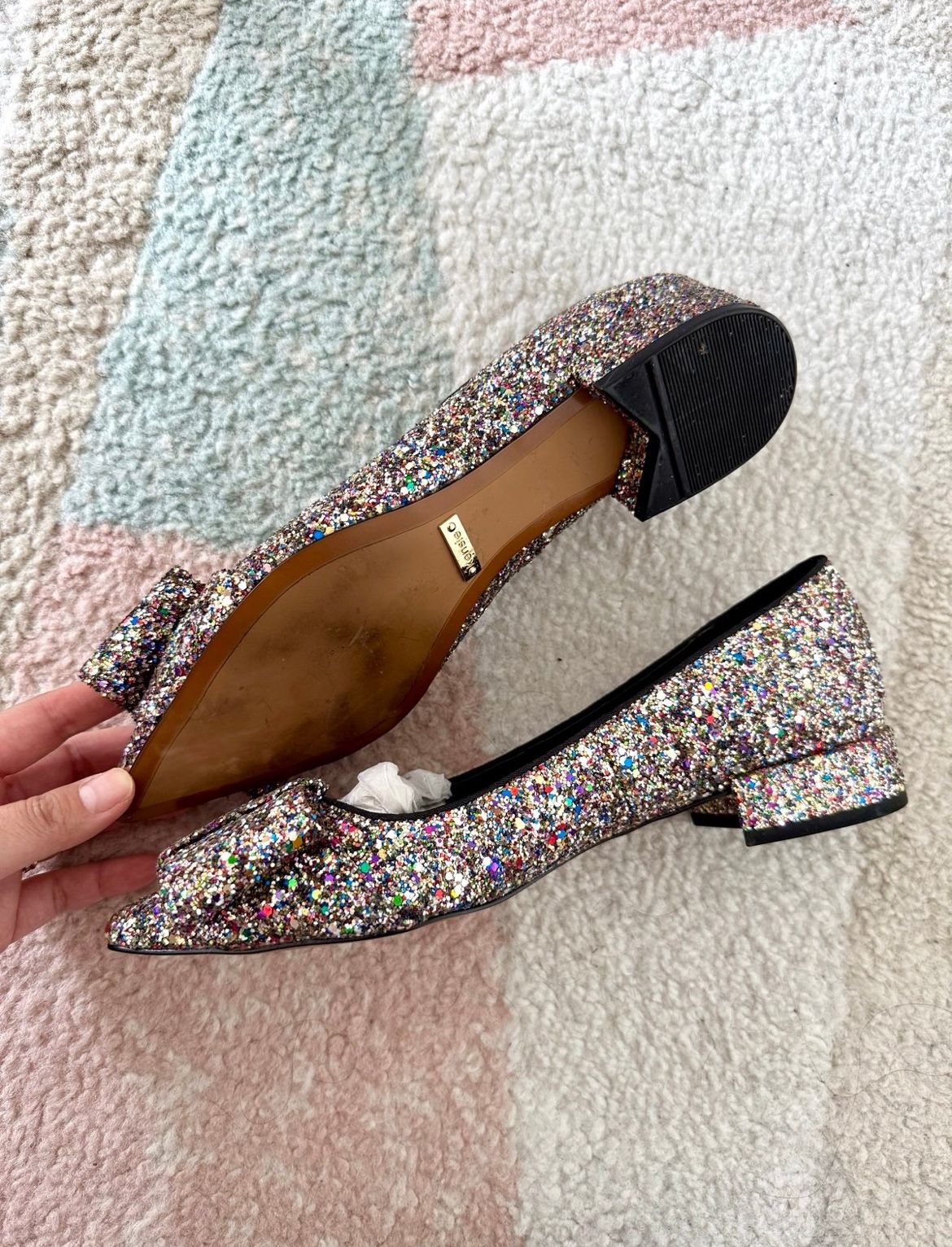 Kensie rainbow glitter shoes size 8