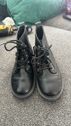 Lather combat boots  for girls