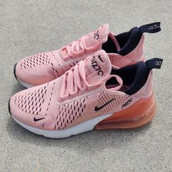 Women Size 6 Nike Air Max 270 Pink Shoes Sneakers Walking Running Gym 