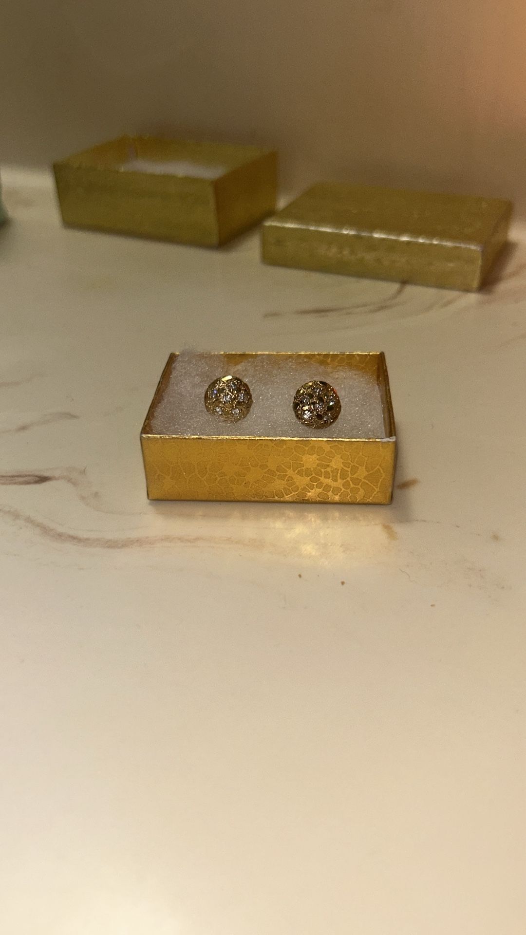 10kt diamond nugget earrings