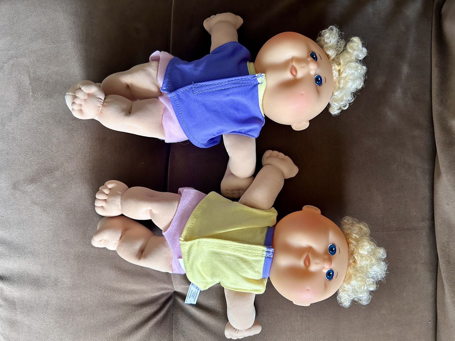 OAA Cabbage Patch Kids Twin Set — Original Appalachian Artworks — Signed on Body — Vintage Original Outfits