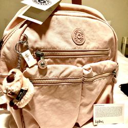 Pink Kipling Mini Backpack