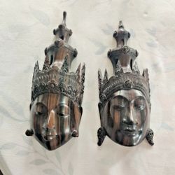 Pair Of Balinese Asian Masks
