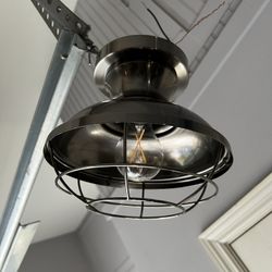 Antique Nickel Semi Flush Mount Light