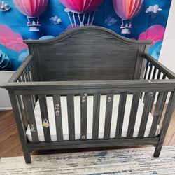 4-in-1 Convertible Crib, Farmhouse Grey