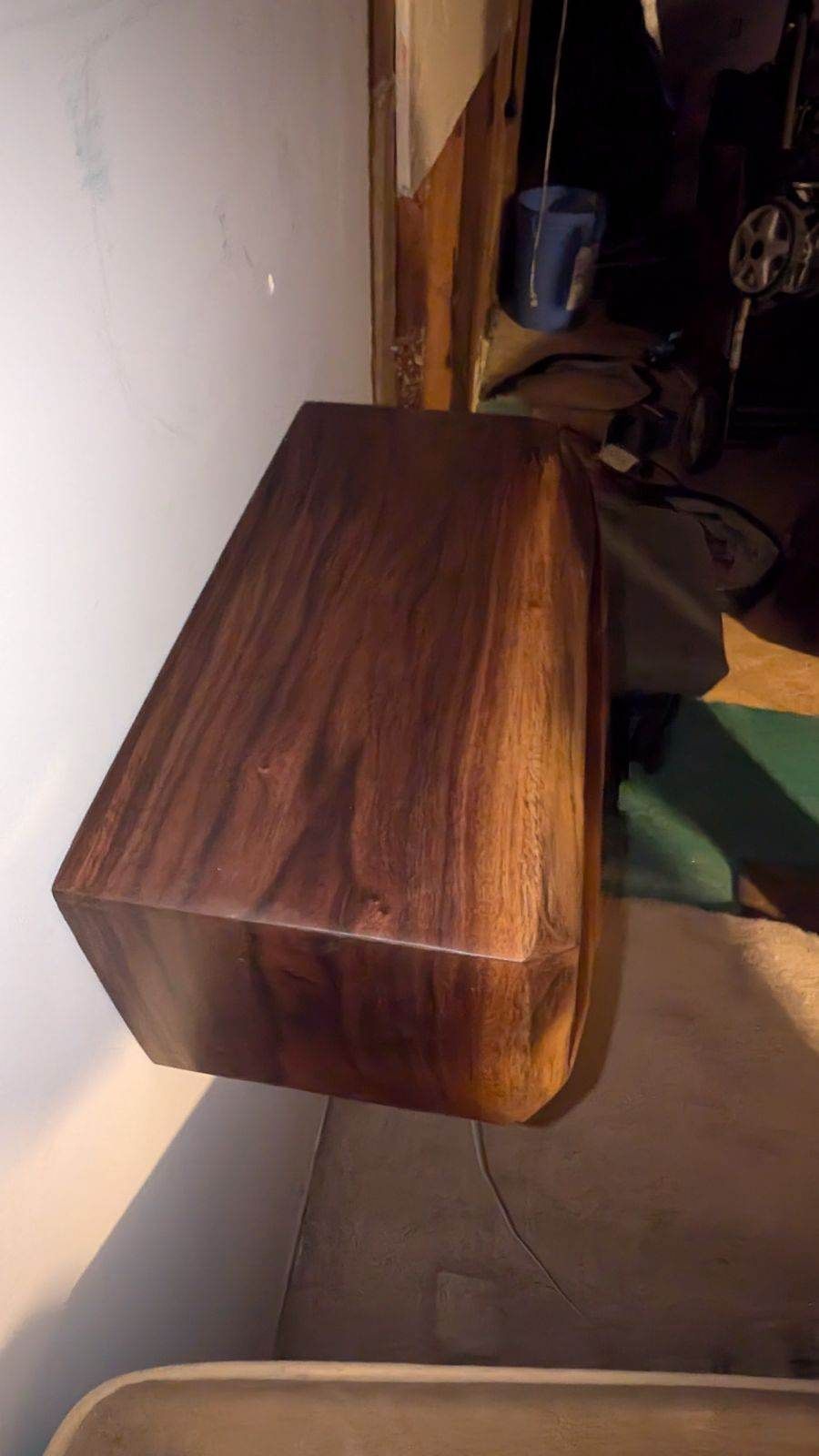 Black walnut  Floating Shelf Waterfall edge