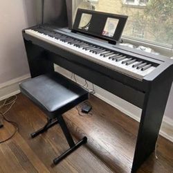 Yamaha P45 Keyboard + Wood Stand + Bench Seat