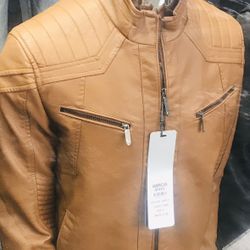 Mens Jacket Faux Leather