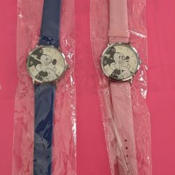 One pink, one blue Mickey mouse watch, not kid sizes great for teens or women$5.00each
