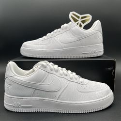Nike Kobe Bryant Air Force 1 Low "Forever White" Mamba IB0018-100 Size 12 