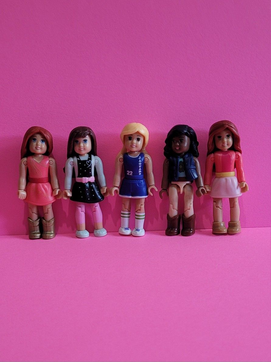 Mega Construx American Girl Mini Doll 2.5" Set Of 5