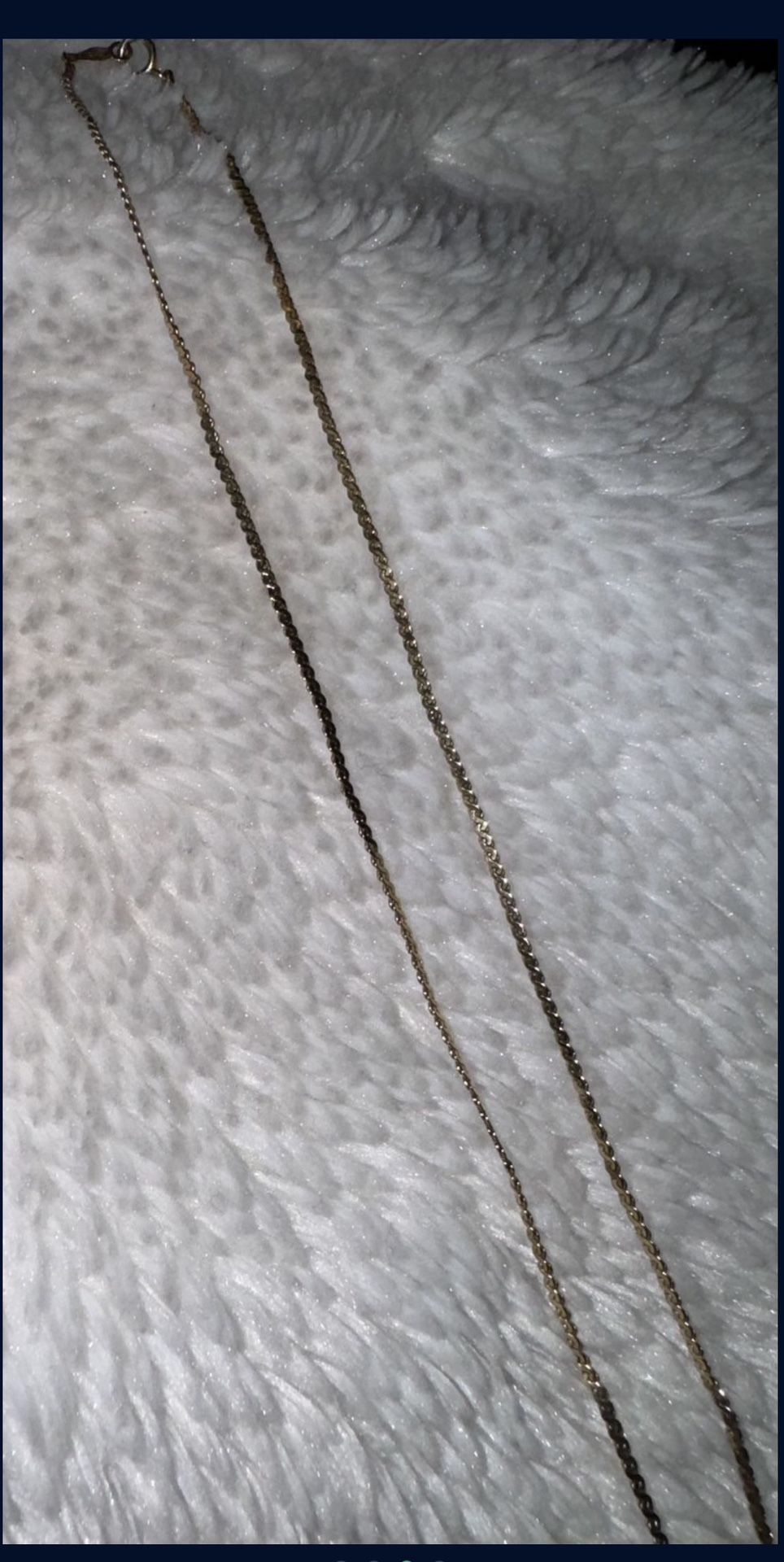 Vintage Gorgeous 3g 14k Yellow Gold Serpentine-Chain Necklace. 18" 